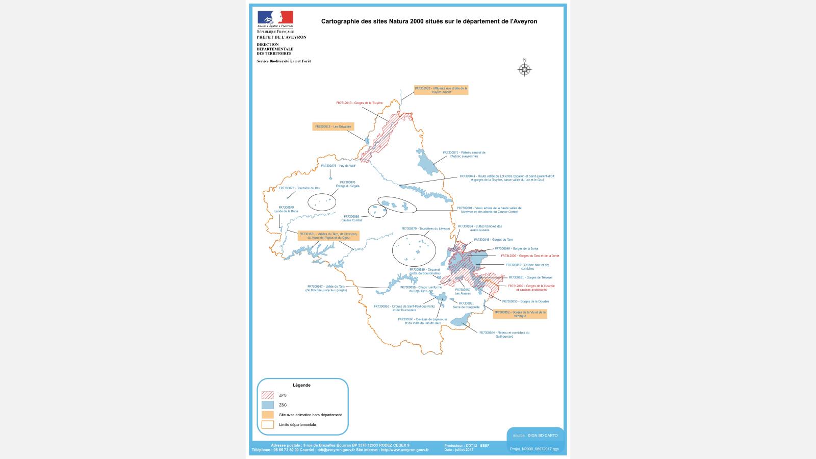 Sites Natura 2000 Aveyron